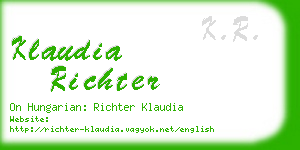 klaudia richter business card